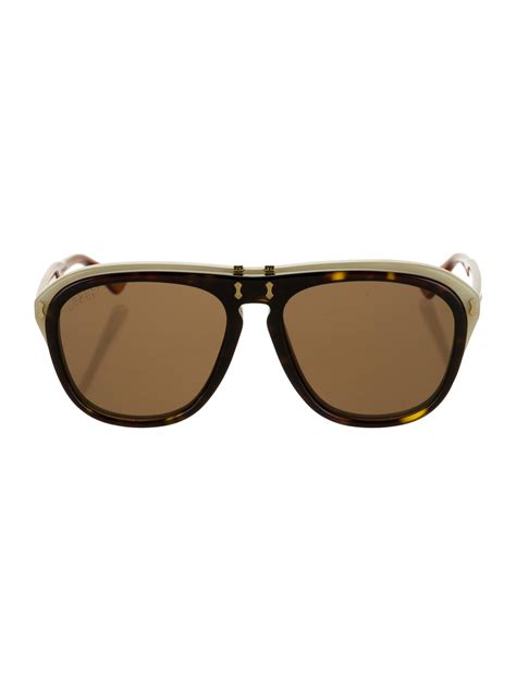 gucci green lens sunglasses|Gucci flip up sunglasses.